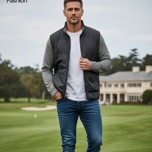 Cutter & Buck Stealth Hybrid Quilted Men's Full Zip Windbreaker Jacket Large